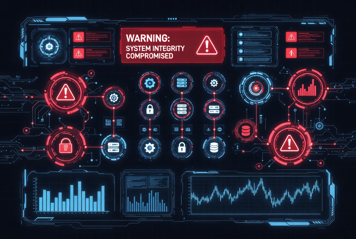 Two glowing cryptographic keys interlocking